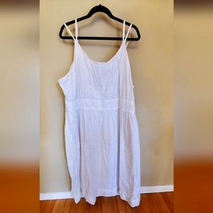 White polka-dot sundress